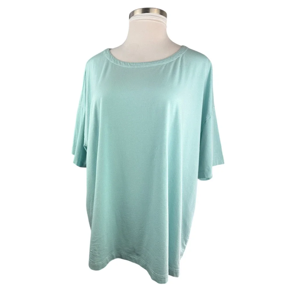 ✨2/$20 J. Jill Luxe Supima Elbow Sleeve Tee Short Sleeve Top Womens Plus Size 4X - Picture 10 of 12